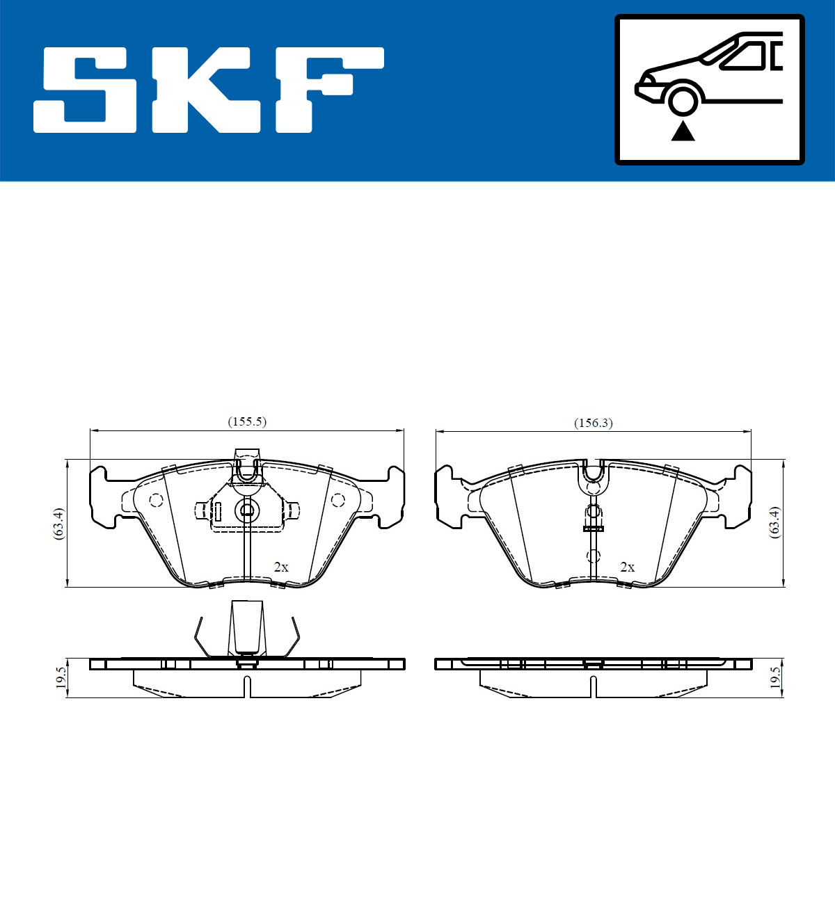 Placute frana SKF VKBP80548