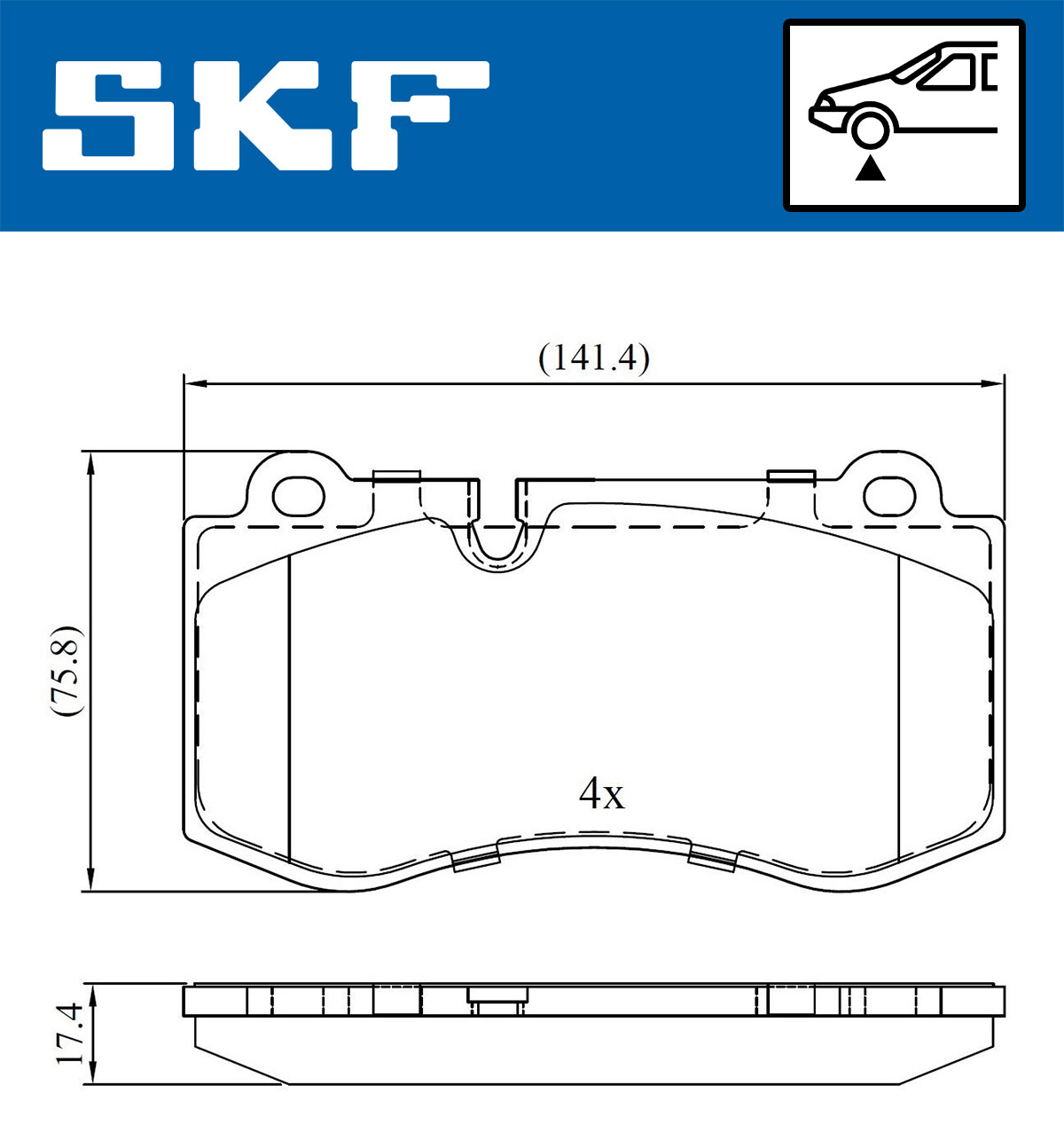 Placute frana SKF VKBP80549