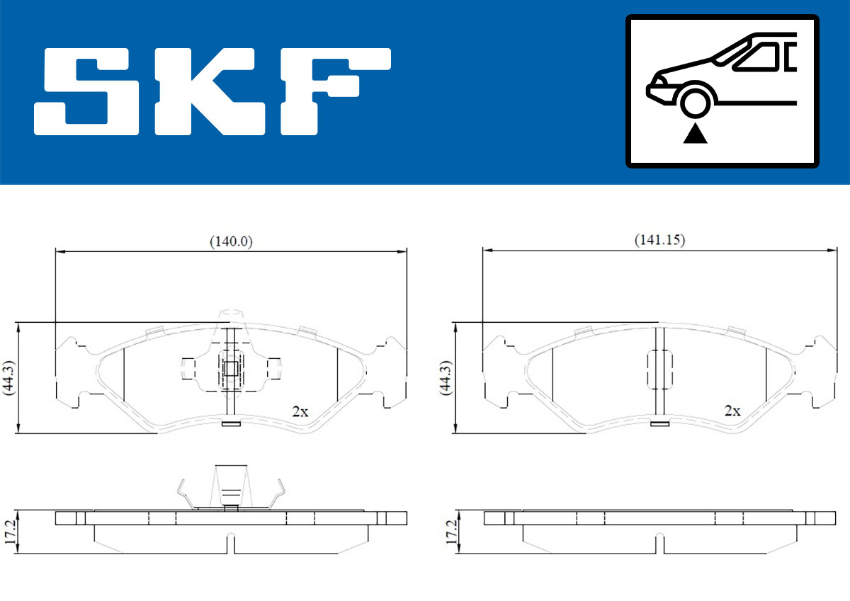 Placute frana SKF VKBP80550