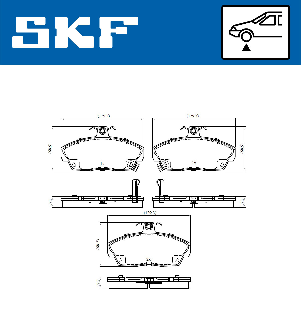 Placute frana SKF VKBP80577A
