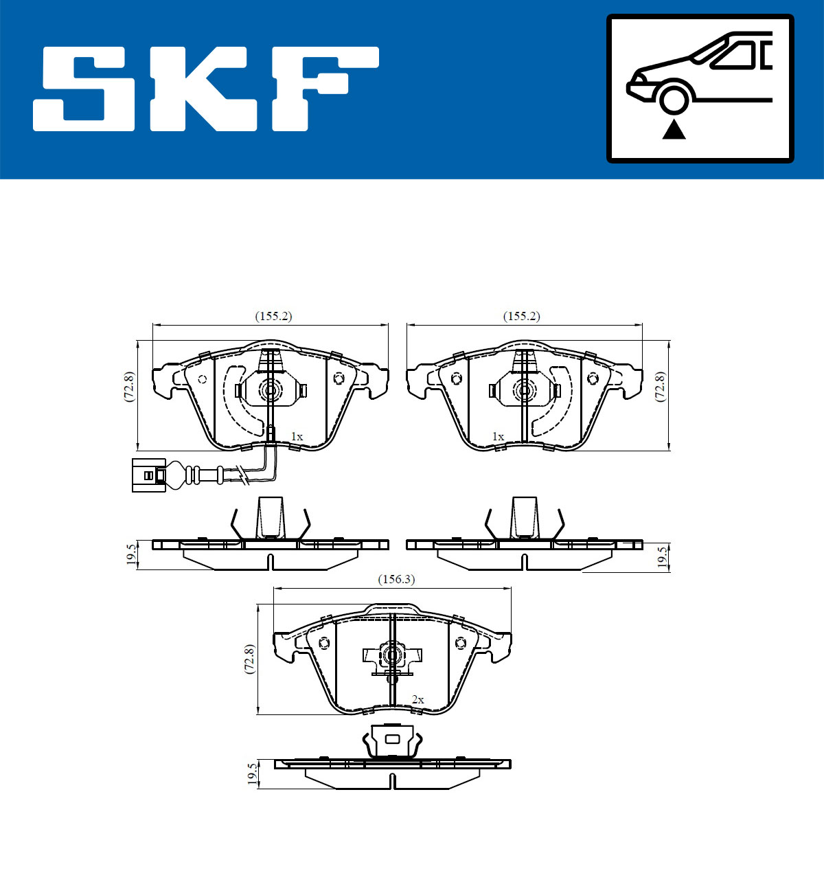Placute frana SKF VKBP80594E