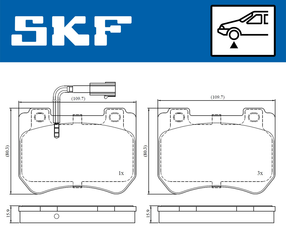 Placute frana SKF VKBP80610E