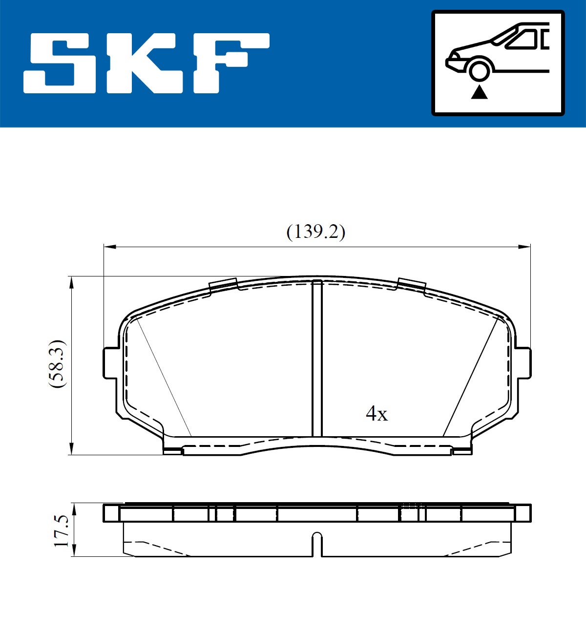 Placute frana SKF VKBP80612A