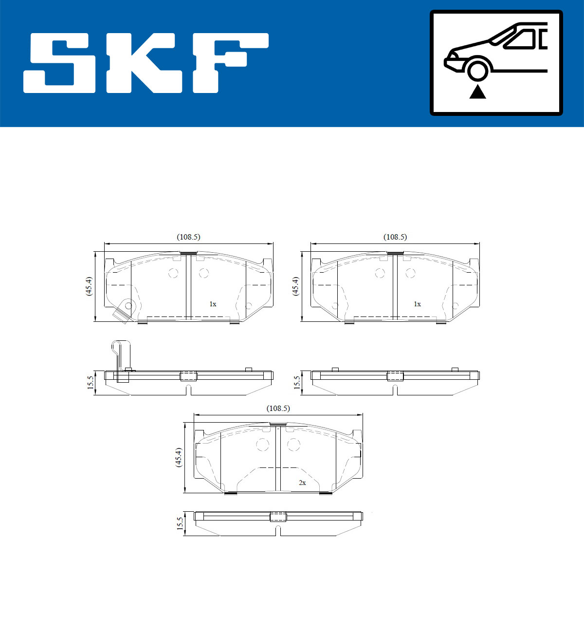 Placute frana SKF VKBP80614A