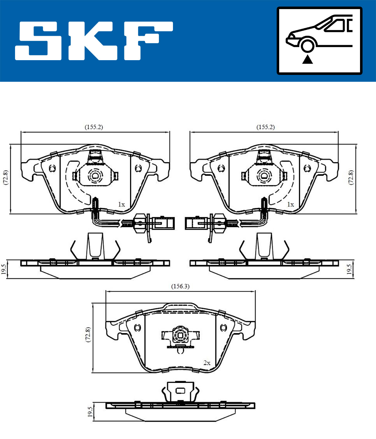 Placute frana SKF VKBP80617E