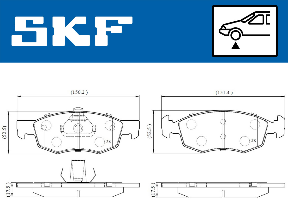 Placute frana SKF VKBP80618