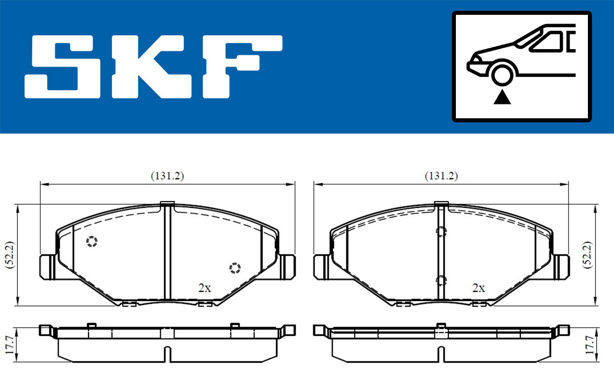 Placute frana SKF VKBP80628