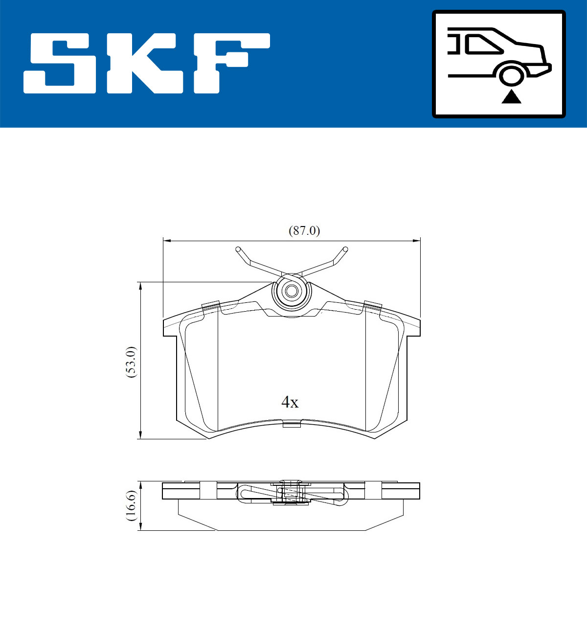 Placute frana SKF VKBP90001