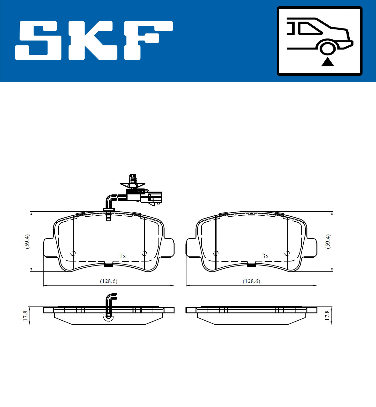 Placute frana SKF VKBP90010E
