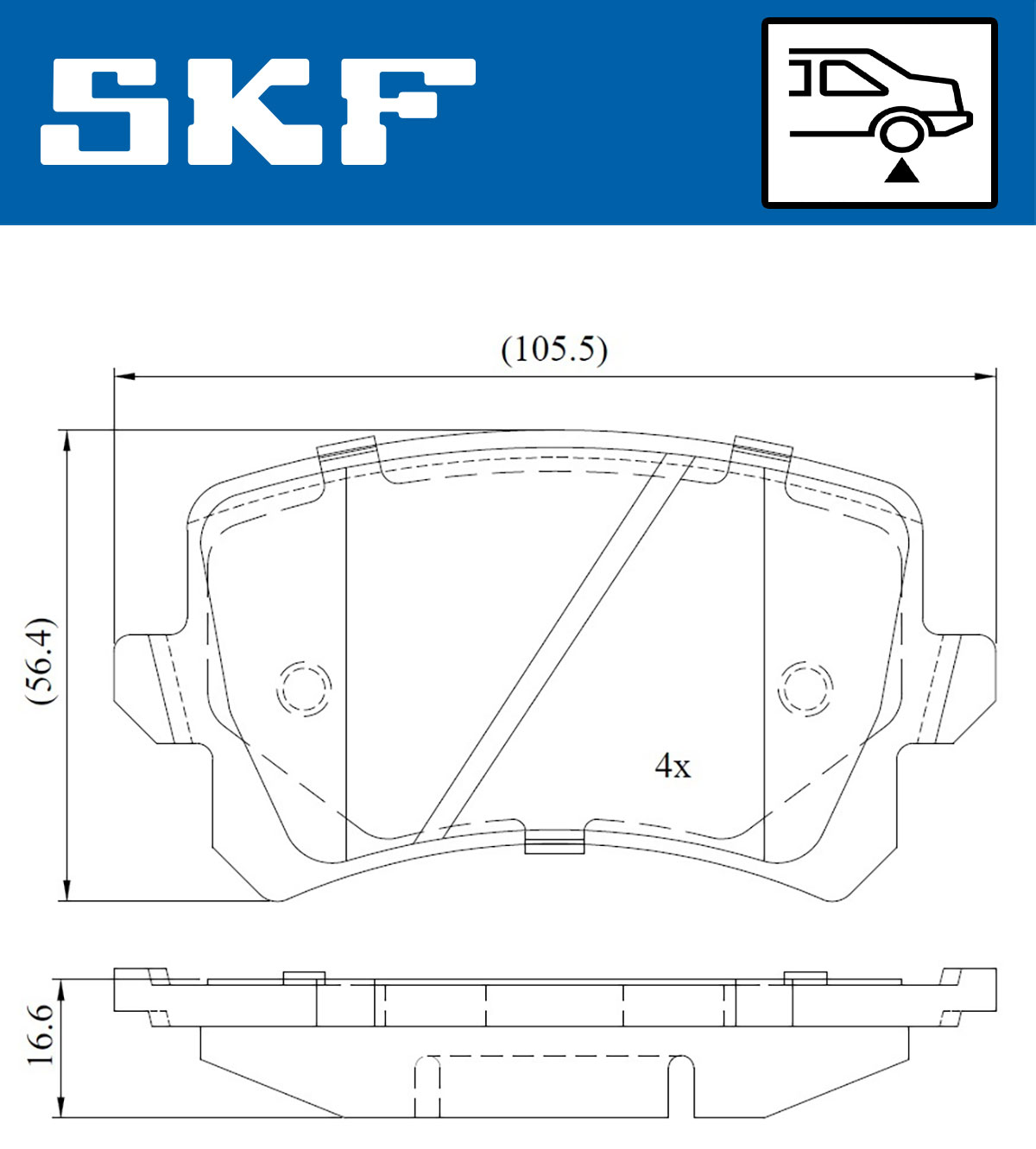 Placute frana SKF VKBP90023