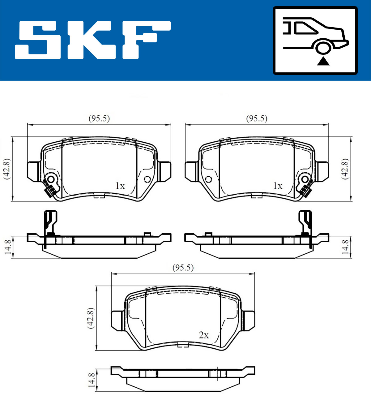 Placute frana SKF VKBP90032A