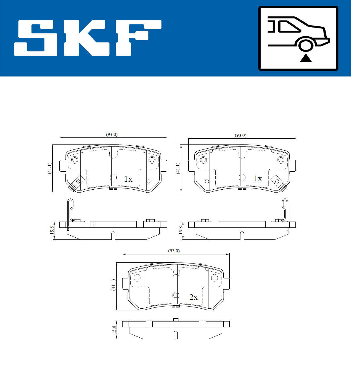 Placute frana SKF VKBP90054A