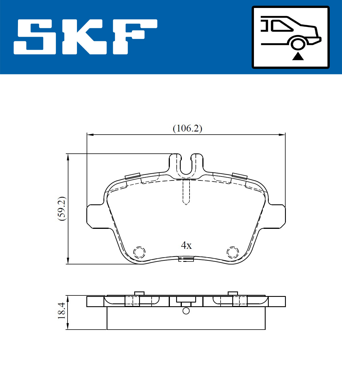 Placute frana SKF VKBP90056