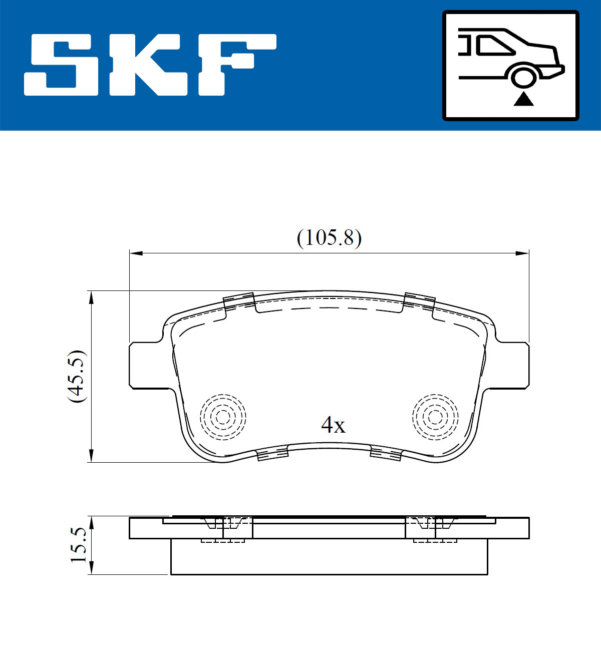 Placute frana SKF VKBP90058