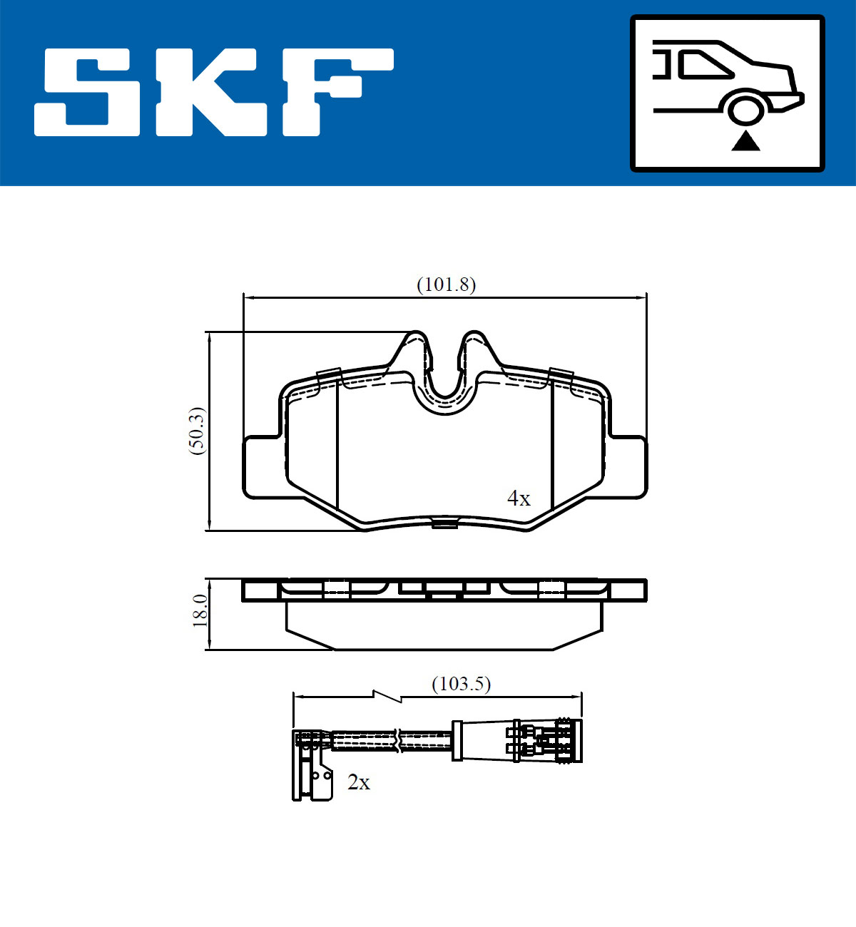Placute frana SKF VKBP90060E