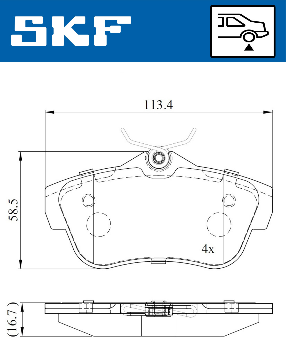Placute frana SKF VKBP90061