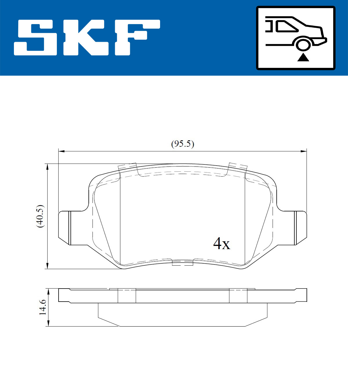 Placute frana SKF VKBP90074