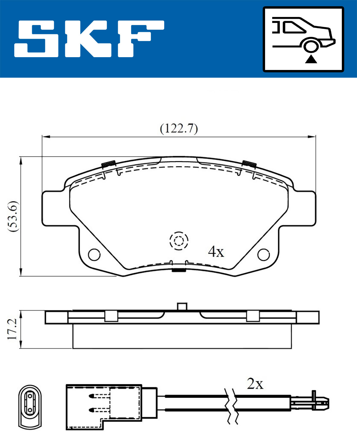 Placute frana SKF VKBP90077E