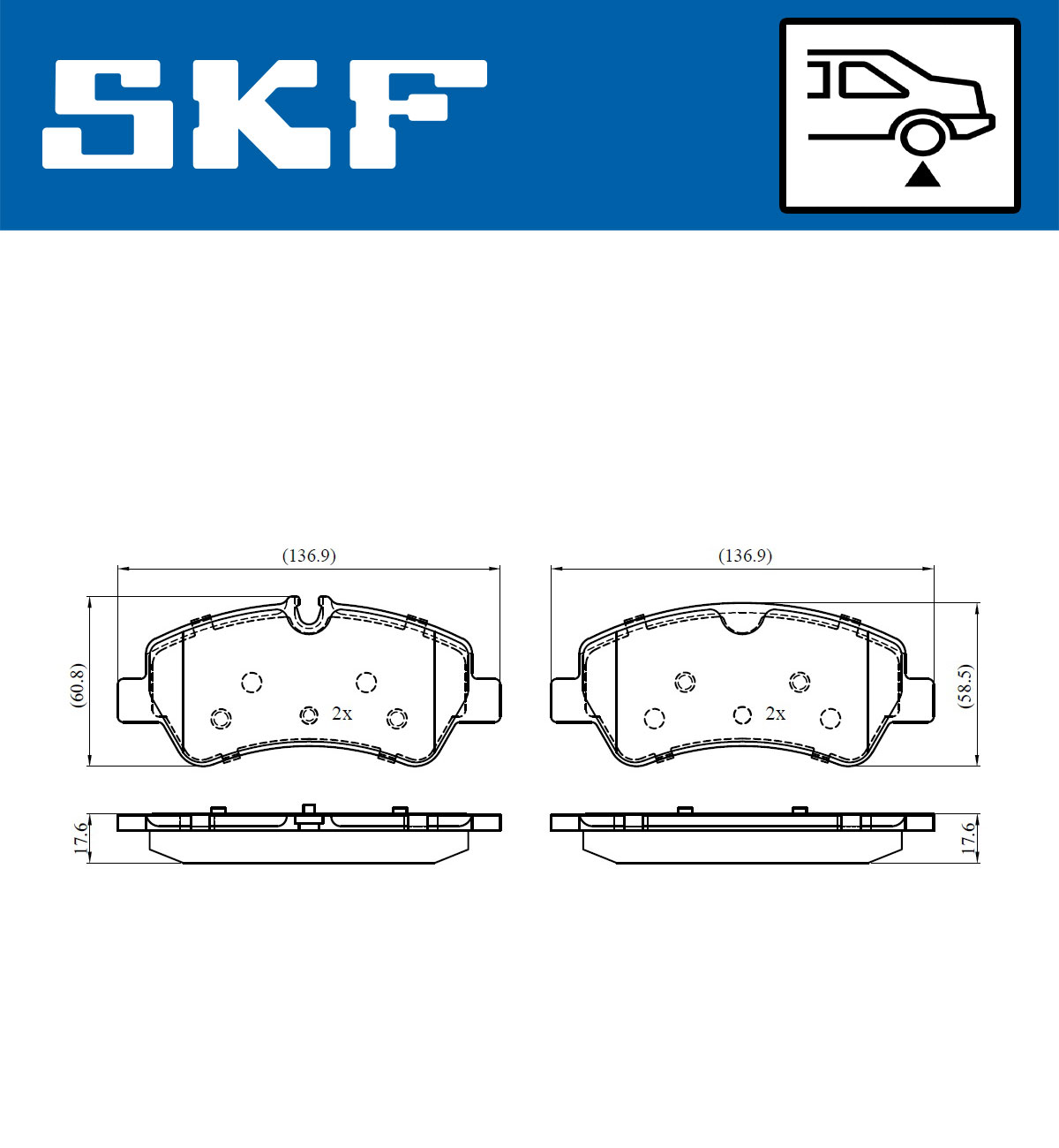 Placute frana SKF VKBP90102