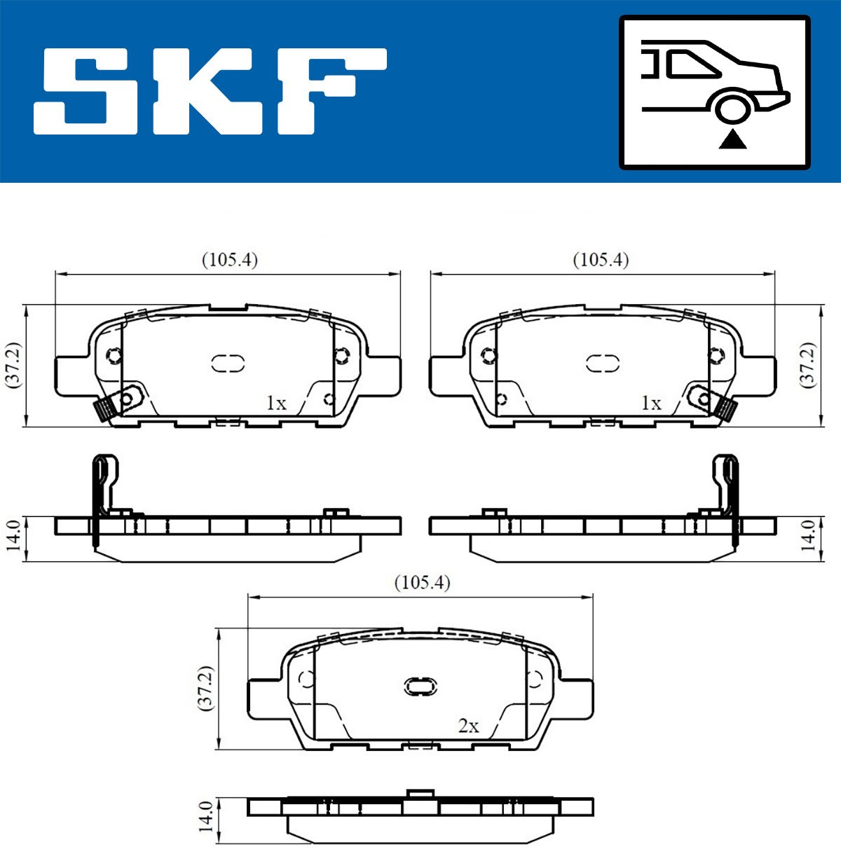 Placute frana SKF VKBP90107A