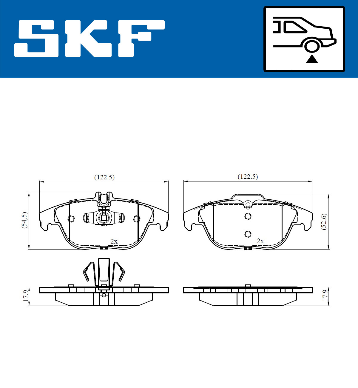 Placute frana SKF VKBP90114