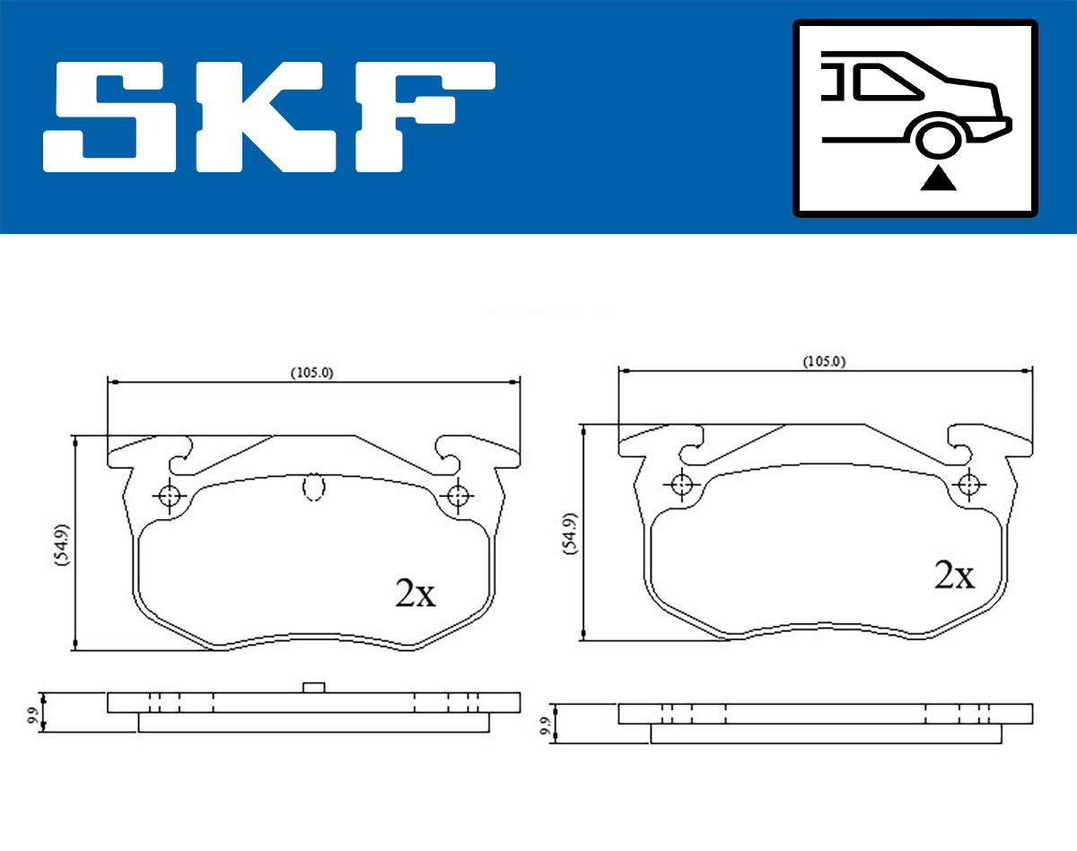 Placute frana SKF VKBP90120