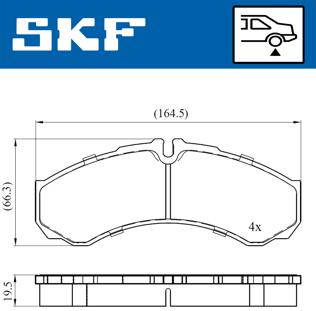 Placute frana SKF VKBP90130
