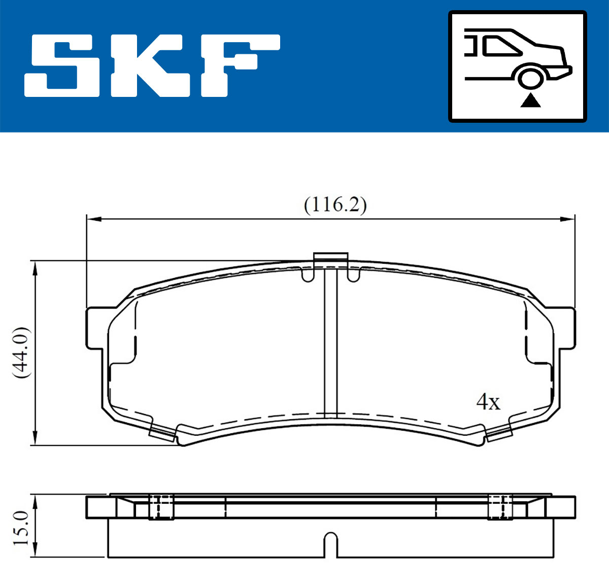 Placute frana SKF VKBP90136