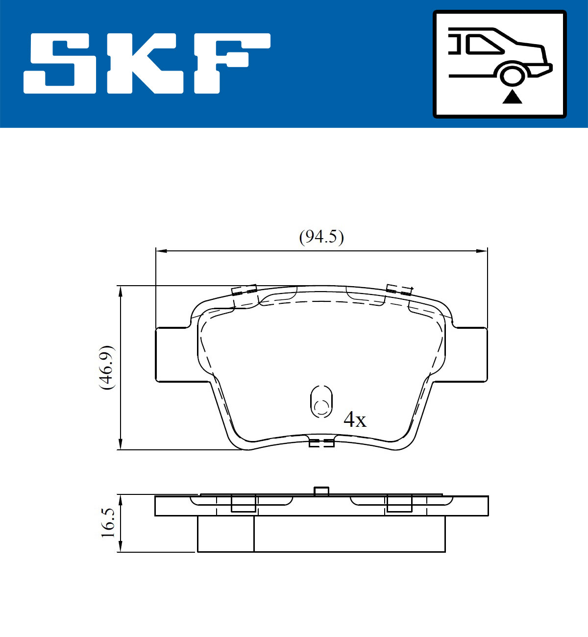 Placute frana SKF VKBP90172