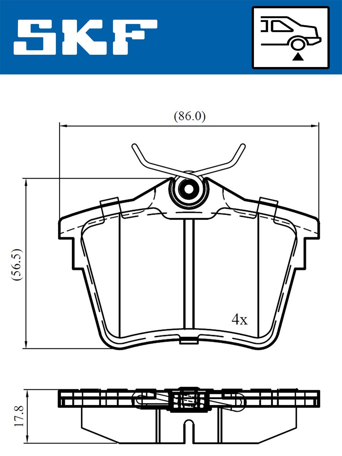 Placute frana SKF VKBP90186
