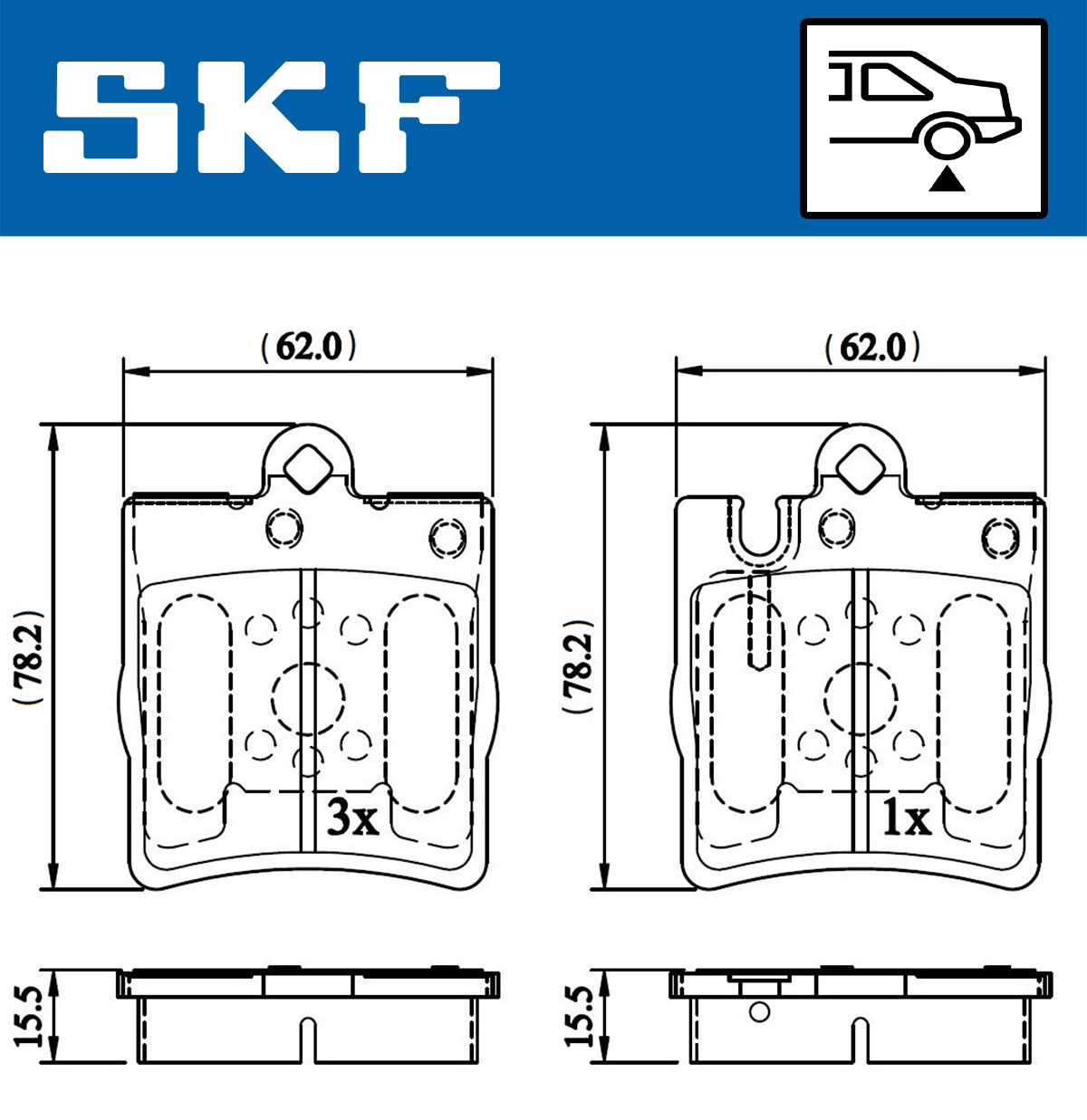 Placute frana SKF VKBP90199