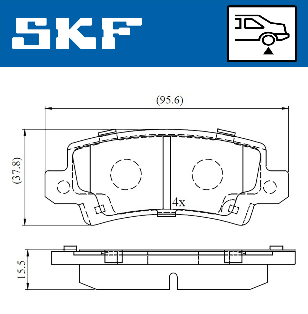 Placute frana SKF VKBP90208A