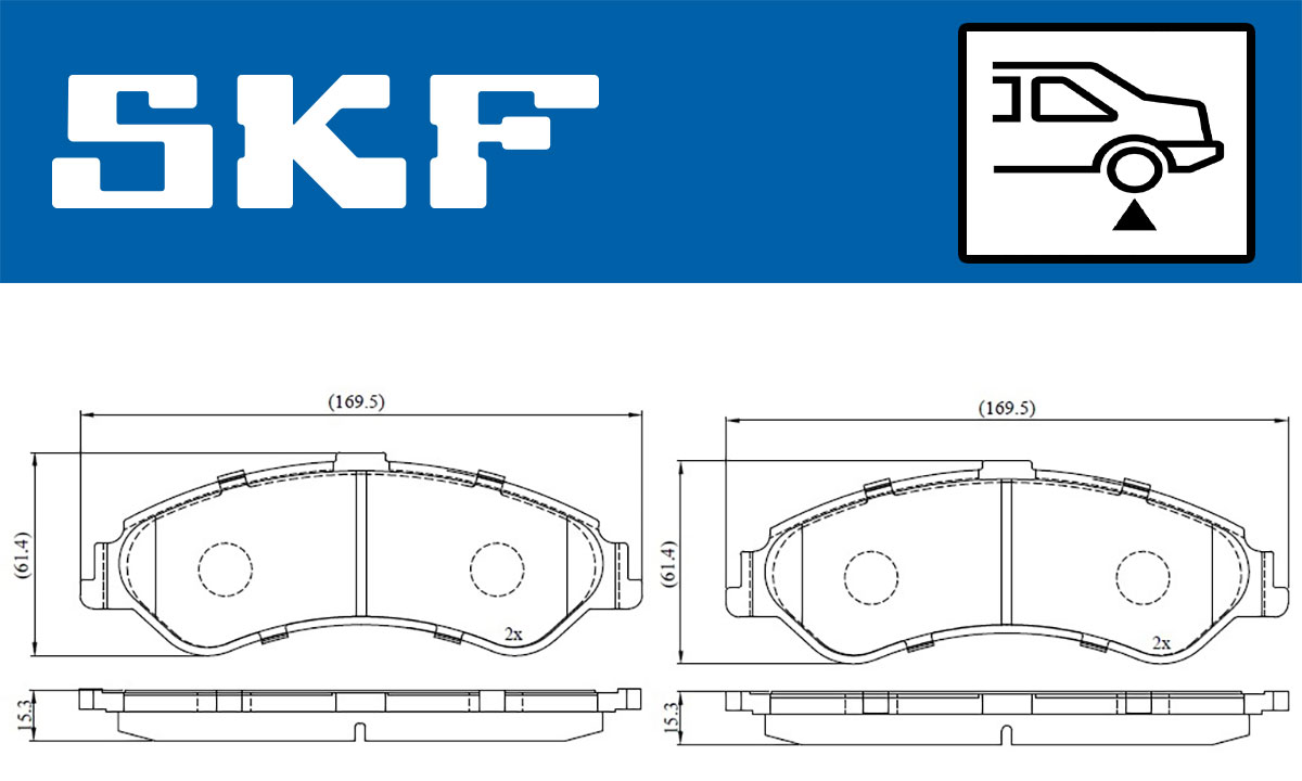 Placute frana SKF VKBP90221