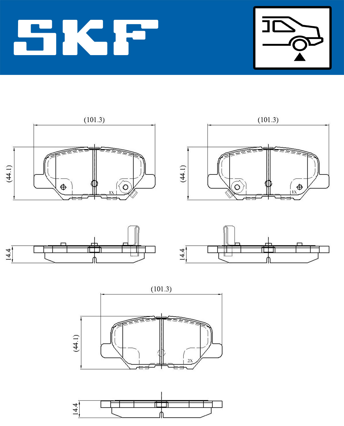 Placute frana SKF VKBP90253A