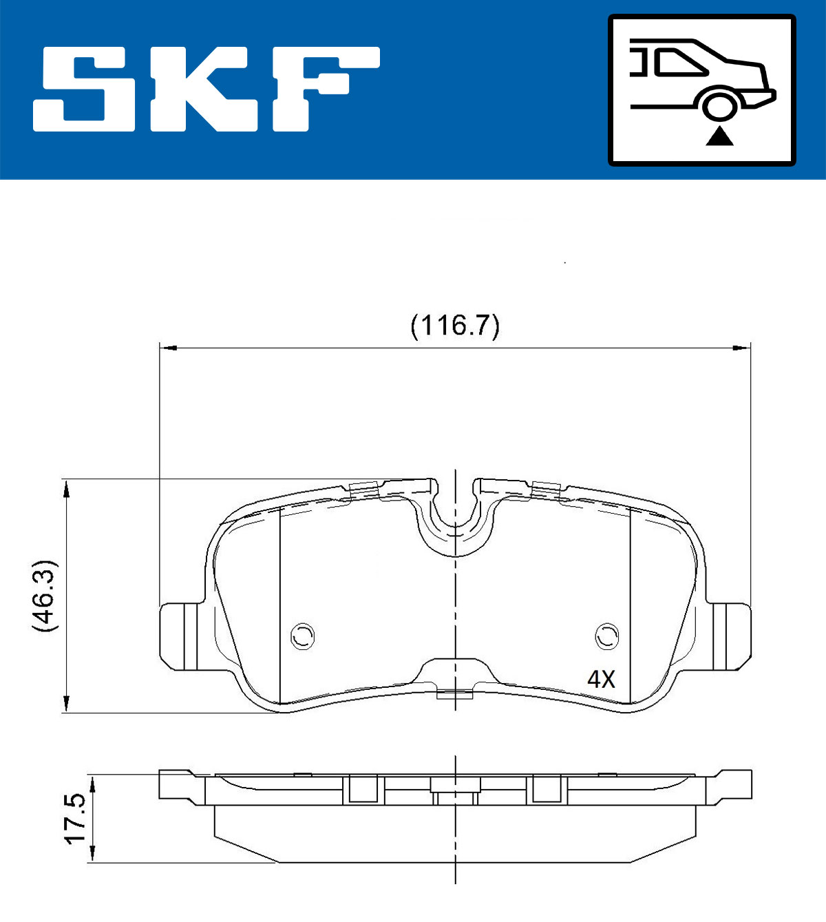 Placute frana SKF VKBP90257