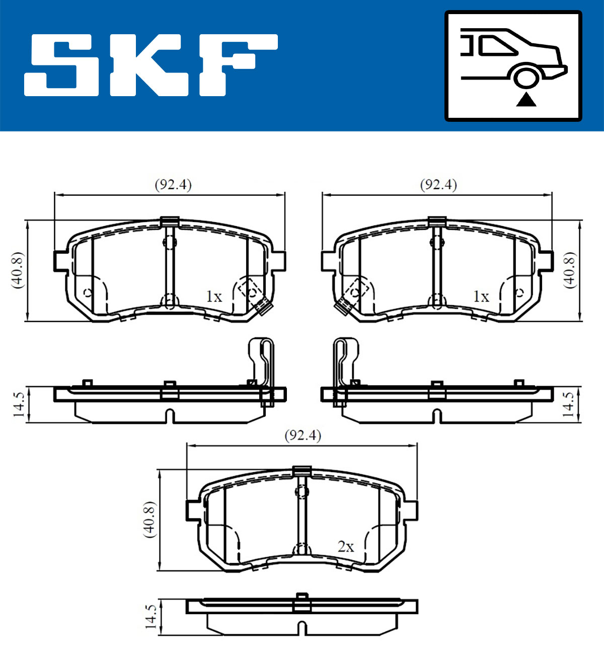 Placute frana SKF VKBP90276A