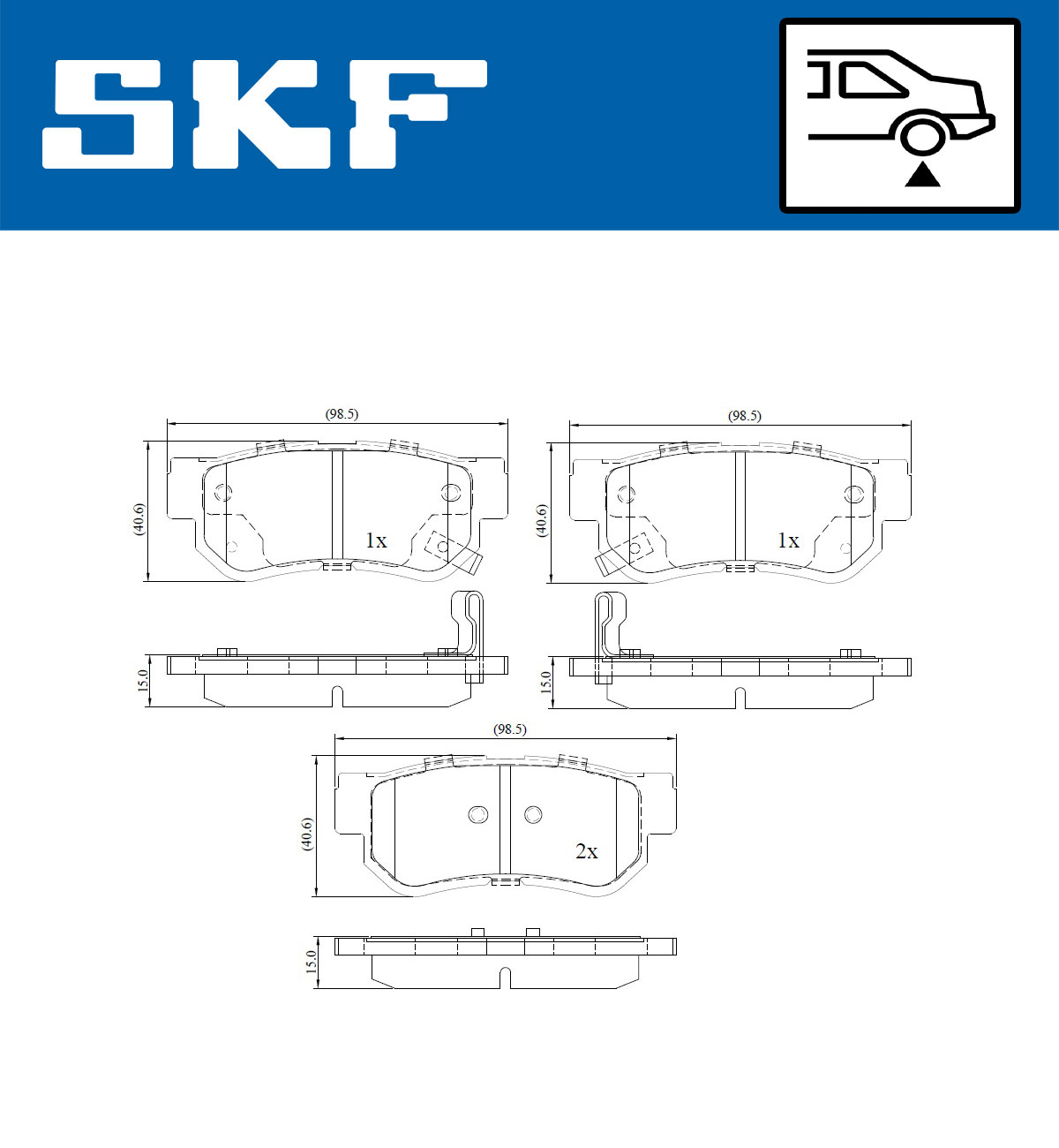 Placute frana SKF VKBP90340A