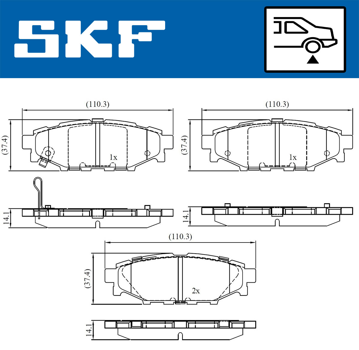 Placute frana SKF VKBP90357A
