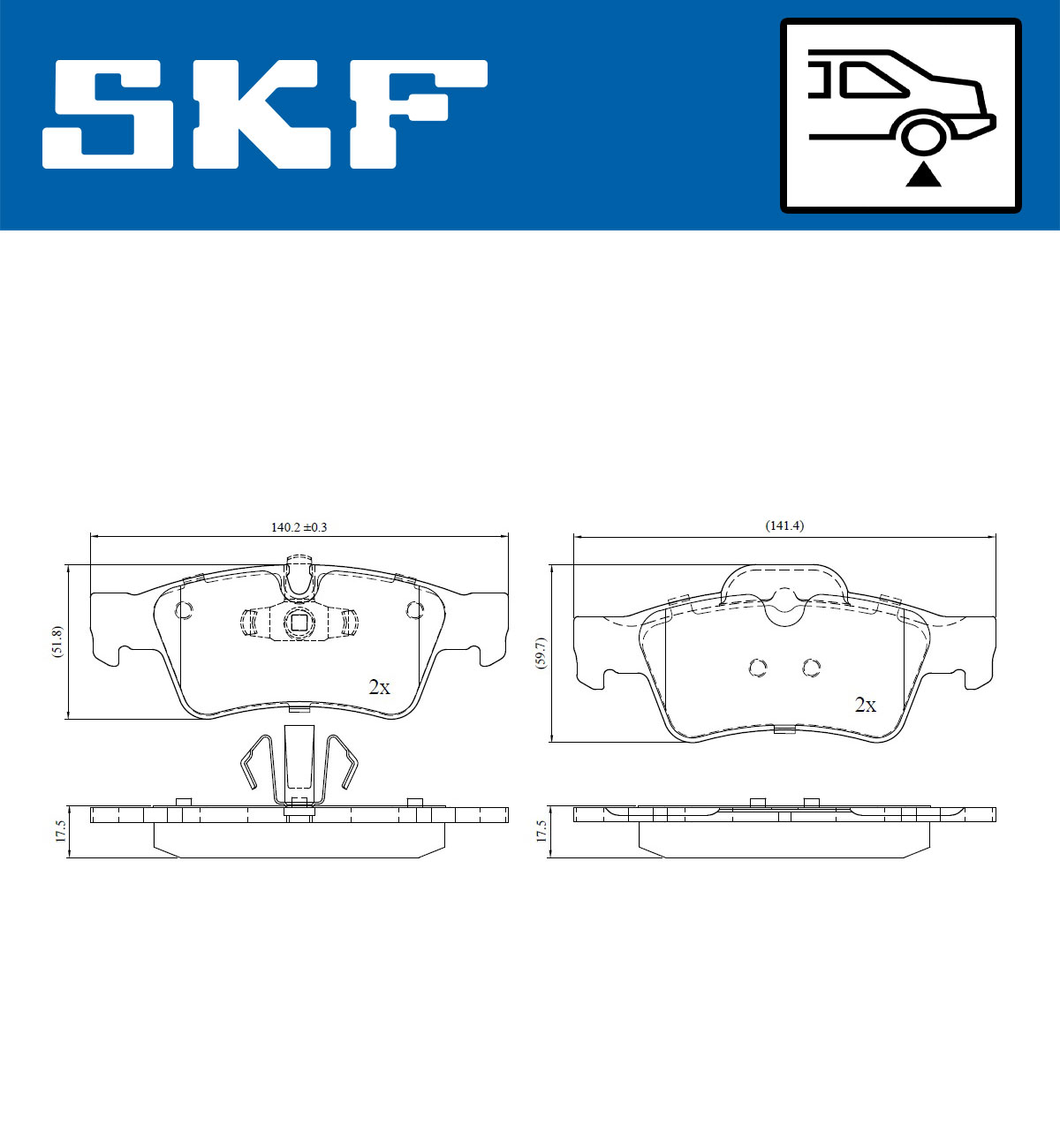 Placute frana SKF VKBP90361