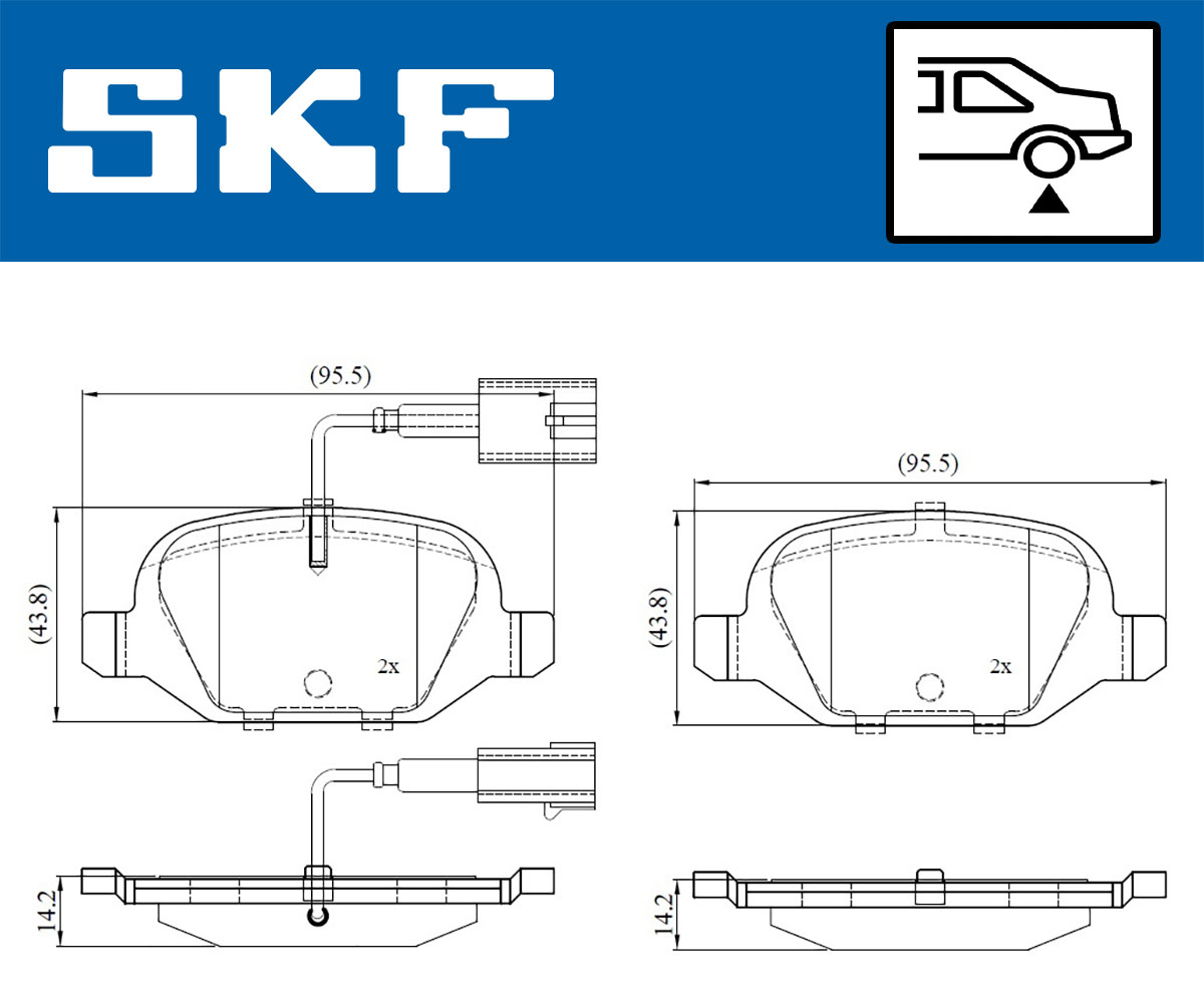 Placute frana SKF VKBP90391E