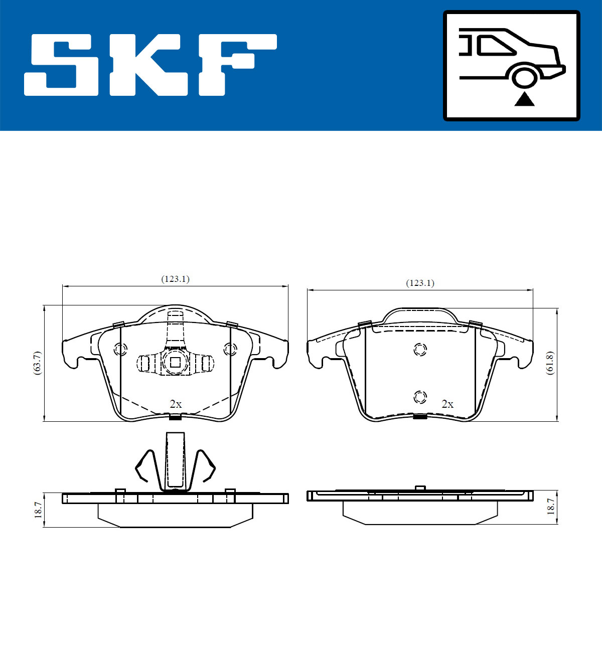 Placute frana SKF VKBP90392