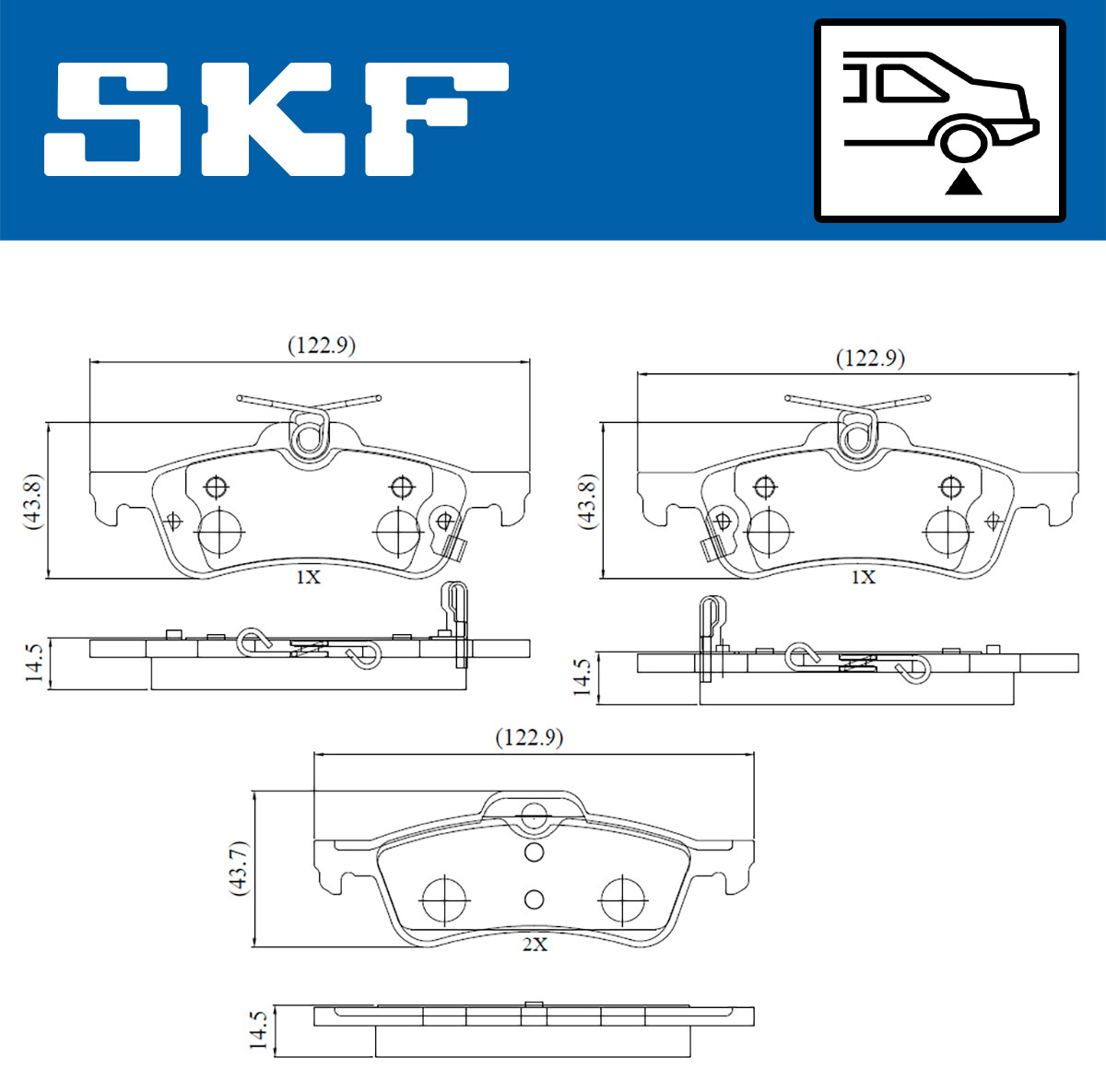 Placute frana SKF VKBP90401A