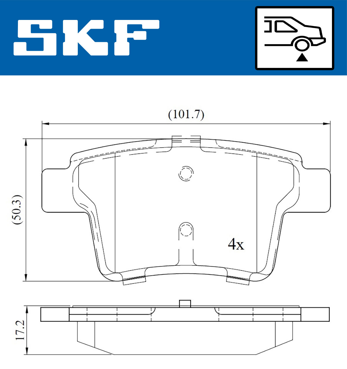 Placute frana SKF VKBP90407