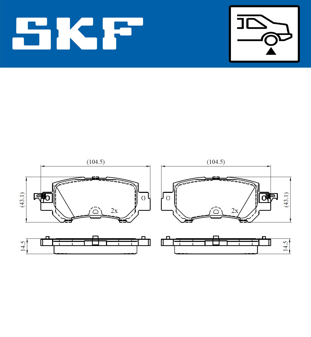 Placute frana SKF VKBP90418A