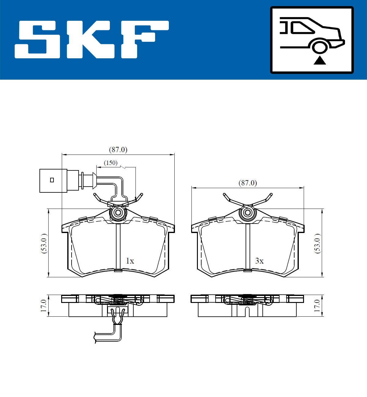 Placute frana SKF VKBP90452E