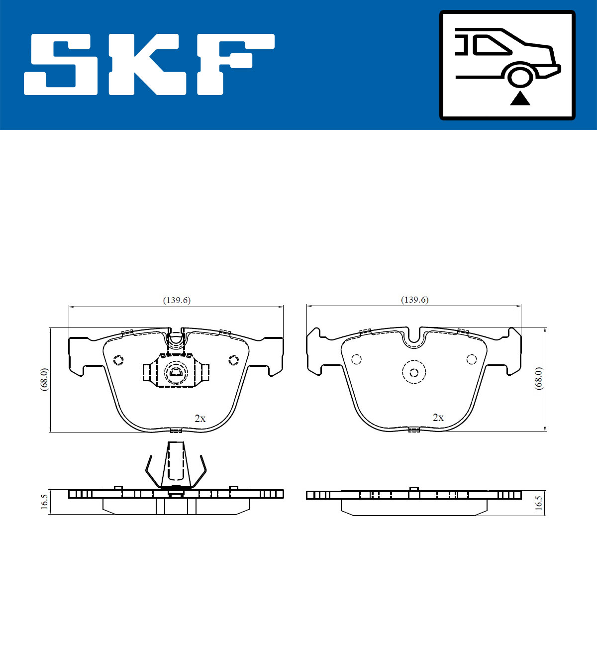 Placute frana SKF VKBP90471