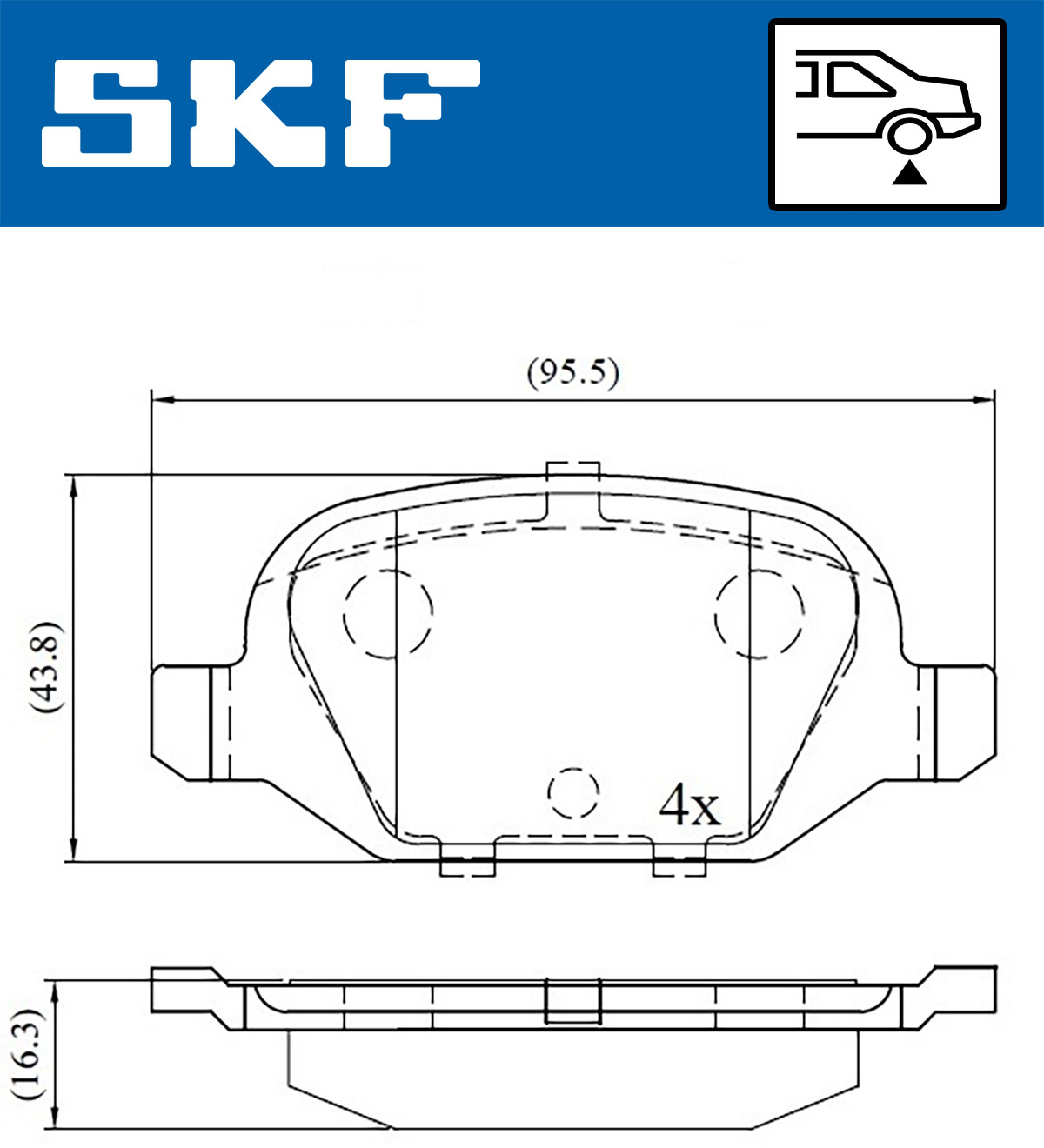 Placute frana SKF VKBP90472