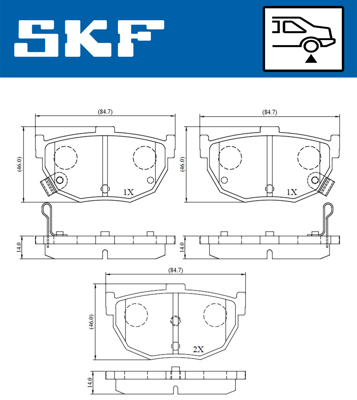 Placute frana SKF VKBP90483A