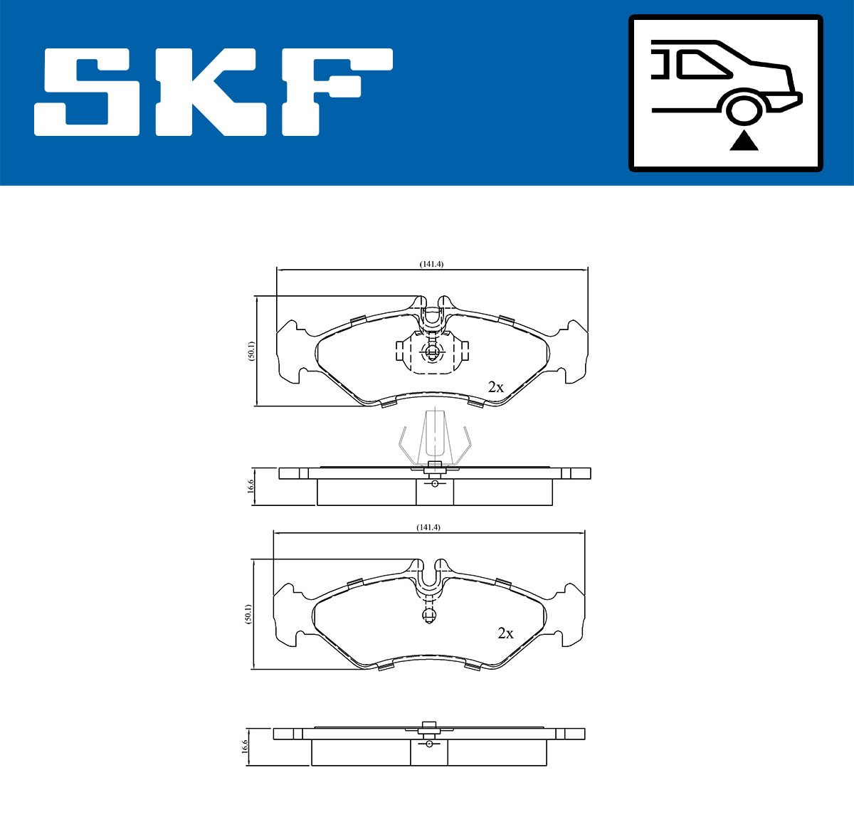Placute frana SKF VKBP90485