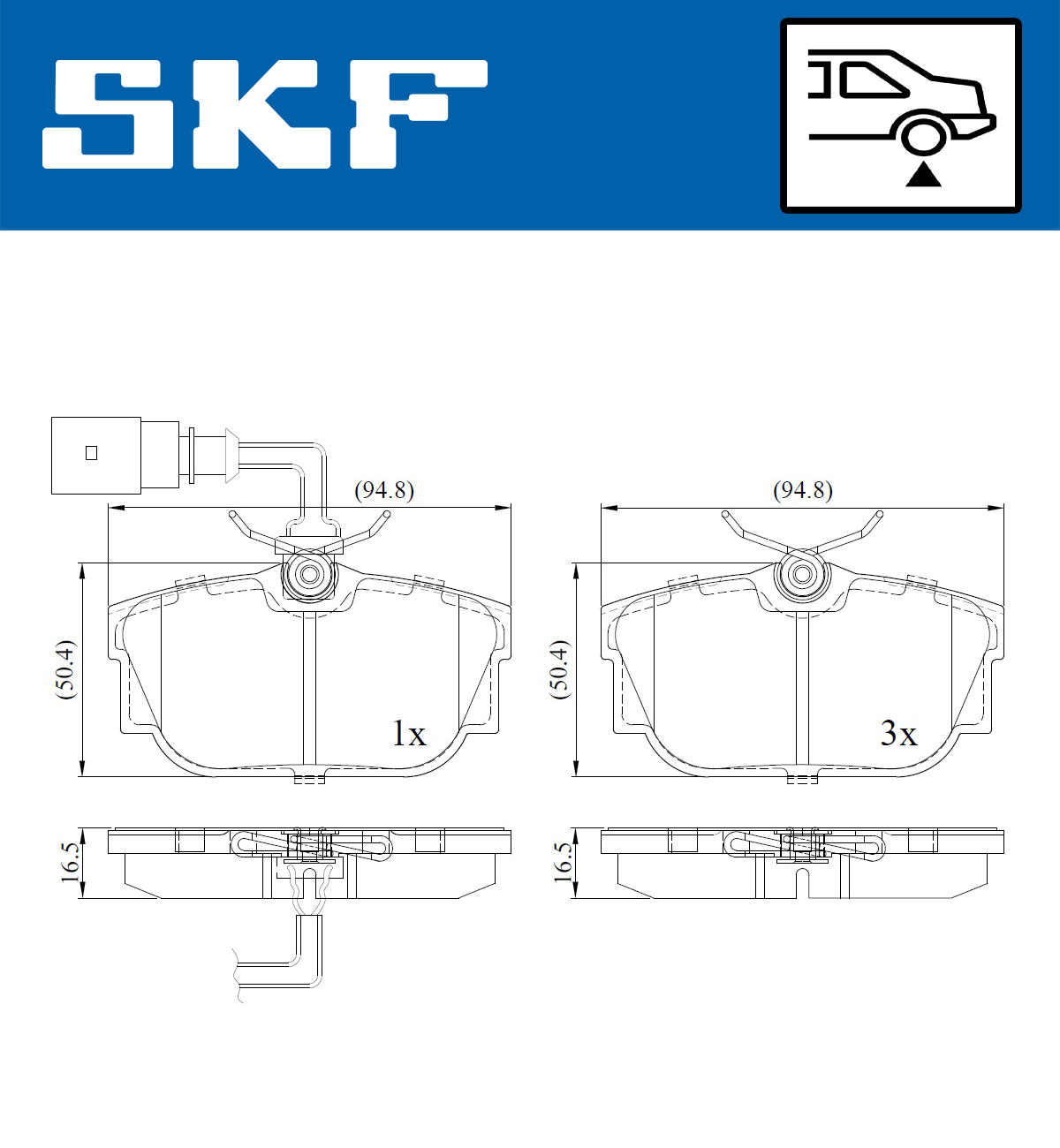 Placute frana SKF VKBP90493E